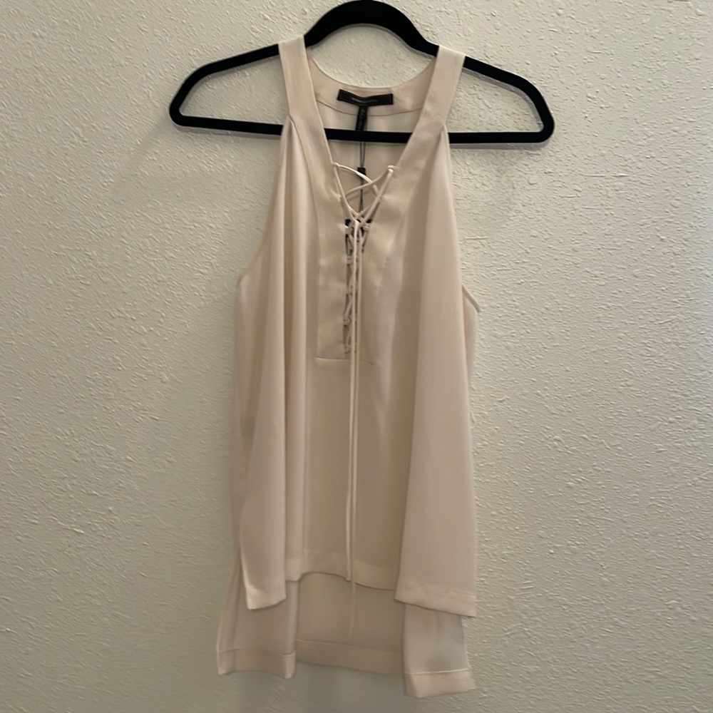 BCBG Lana Lace Up Top